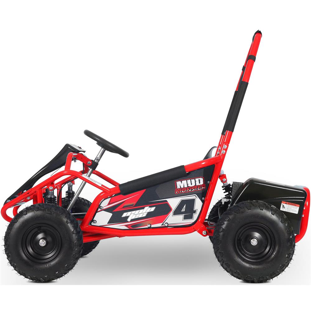 MotoTec Mud Monster Kids Electric 48v 1000w Go Kart Full Suspension - Red