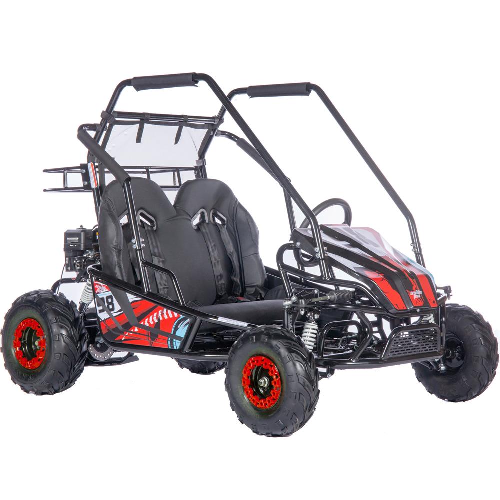 MotoTec Mud Monster XL 212cc 2 Seat Go Kart Full Suspension - Red