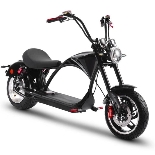 MotoTec Lowboy 60v 20ah 2500w Lithium Electric Scooter Black | Bike Lovers USA