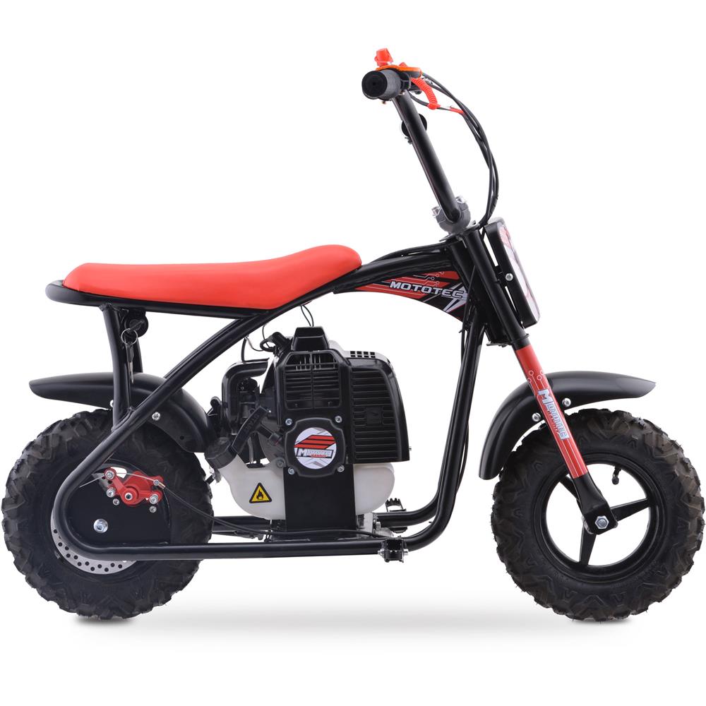 MotoTec Bandit 52cc 2-Stroke Kids Gas Mini Bike - Red