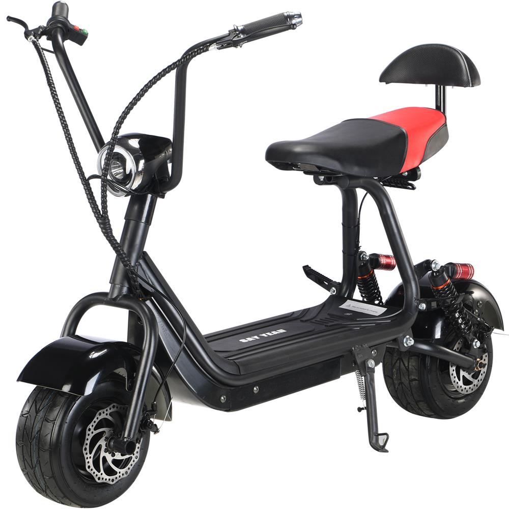 MotoTec Mini Fat Tire 48V 500w Electric Scooter - Black