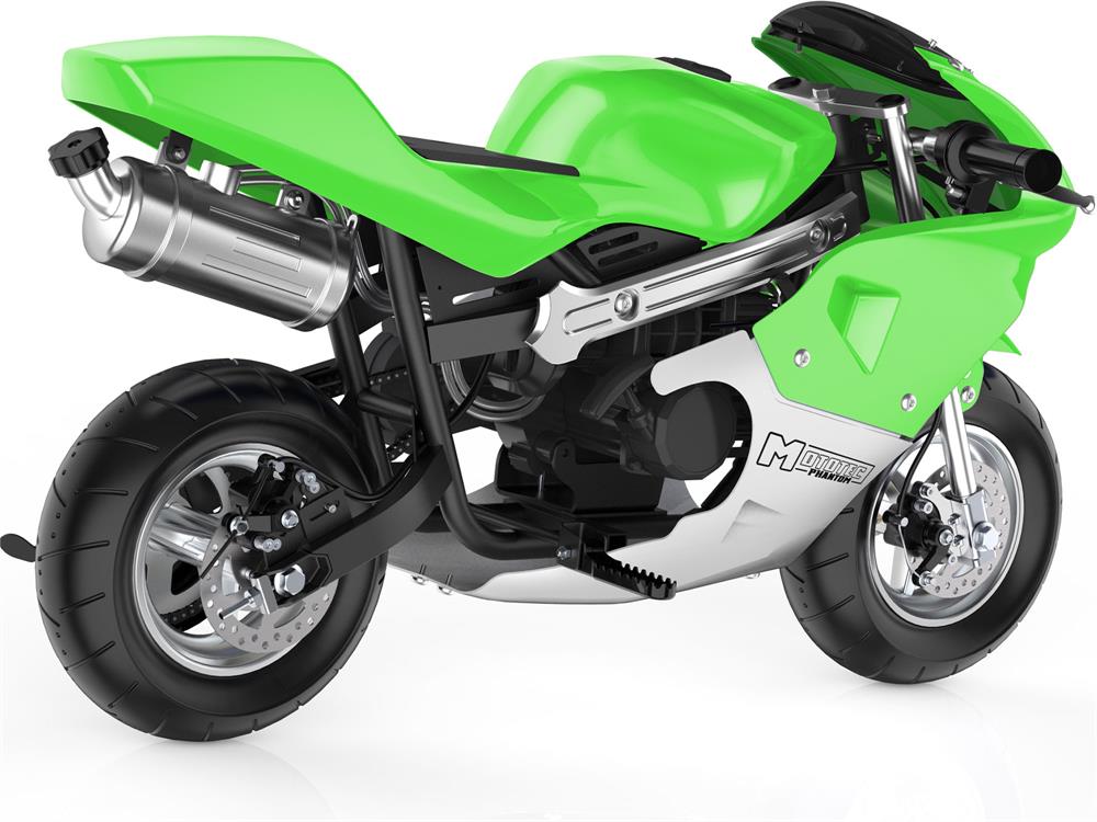 MotoTec Phantom Gas Pocket Bike 49cc 2-Stroke - Green