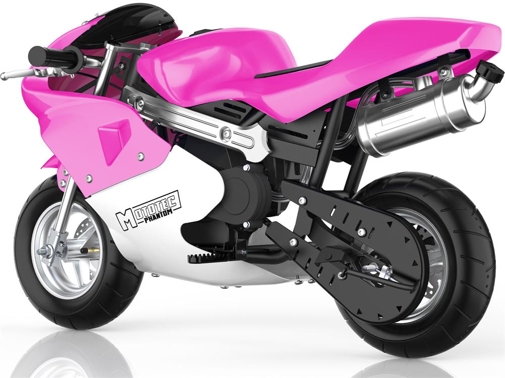 MotoTec Phantom Gas Pocket Bike 49cc 2-Stroke - Pink