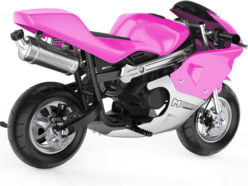 MotoTec Phantom Gas Pocket Bike 49cc 2-Stroke - Pink