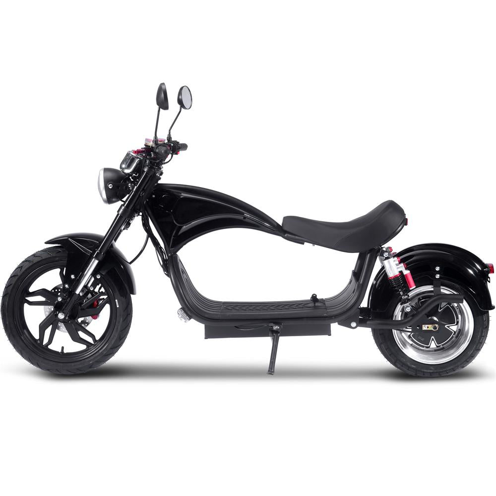 MotoTec Raven 60v 30ah 2500w Lithium Electric Scooter - Black