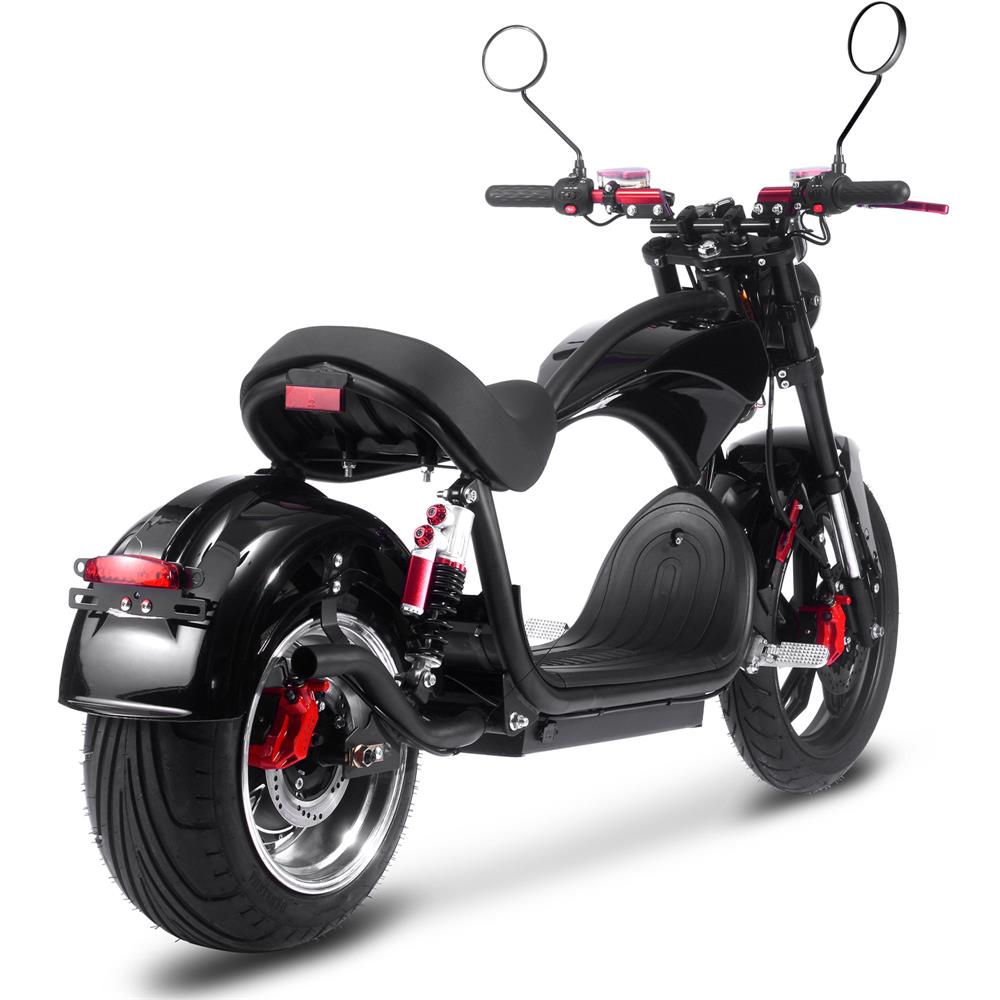 MotoTec Raven 60v 30ah 2500w Lithium Electric Scooter - Black