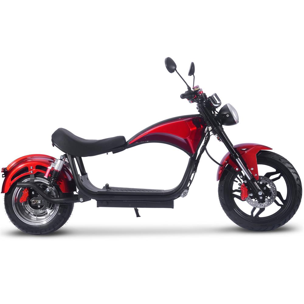 MotoTec Raven 60v 30ah 2500w Lithium Electric Scooter - Red