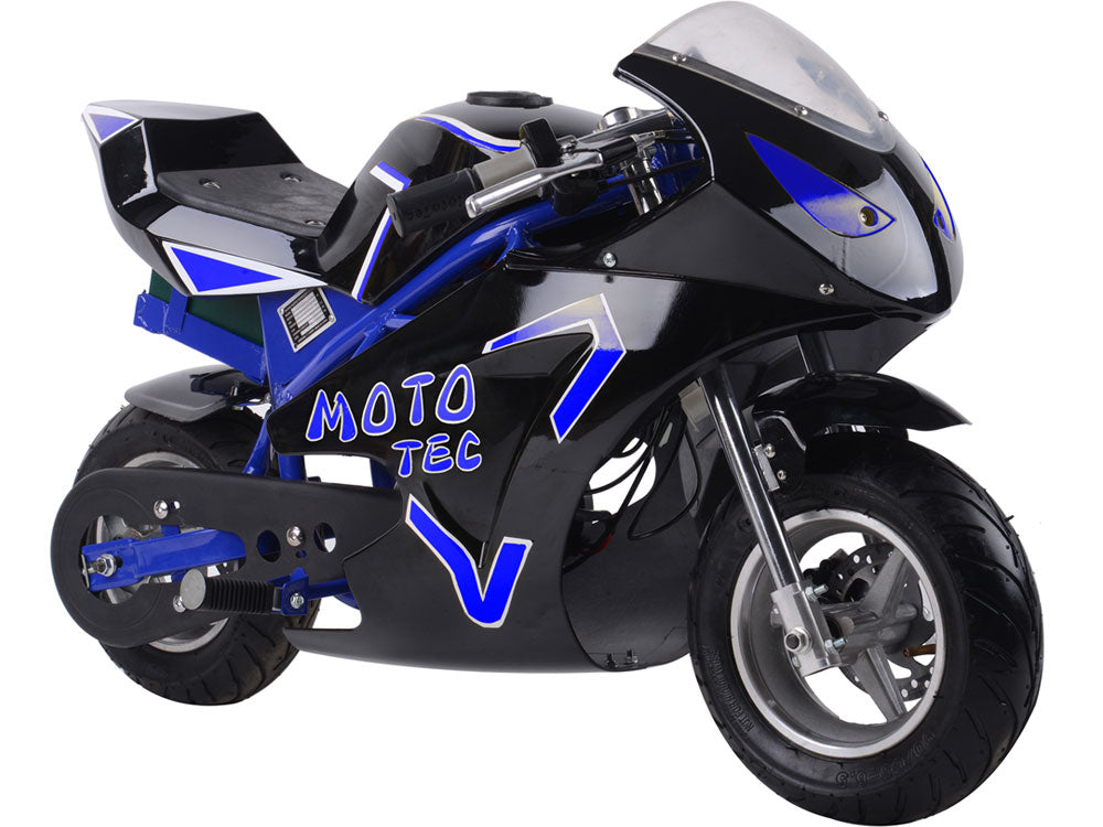 MotoTec 36v 500w Electric Pocket Bike GT - Blue