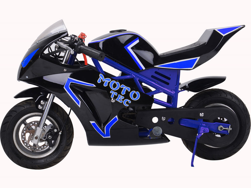 MotoTec Gas Pocket Bike GT 49cc 2-Stroke - Blue