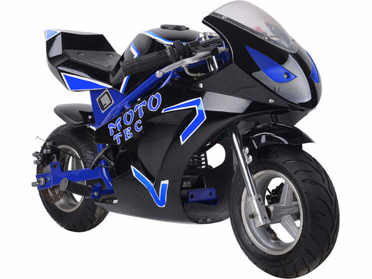 MotoTec Gas Pocket Bike GT 49cc 2-Stroke - Blue