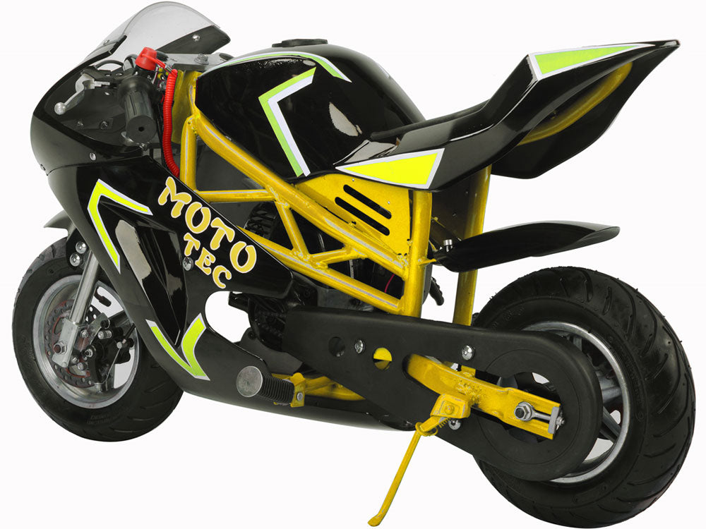 MotoTec Gas Pocket Bike GT 49cc 2-Stroke - Yellow