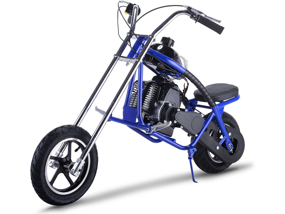 MotoTec 49cc Gas Mini Chopper - Blue