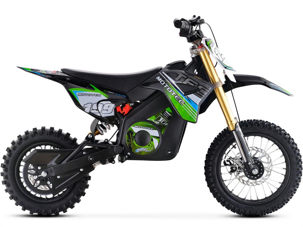 MotoTec 36v Pro Electric Dirt Bike 1000w Lithium - Green
