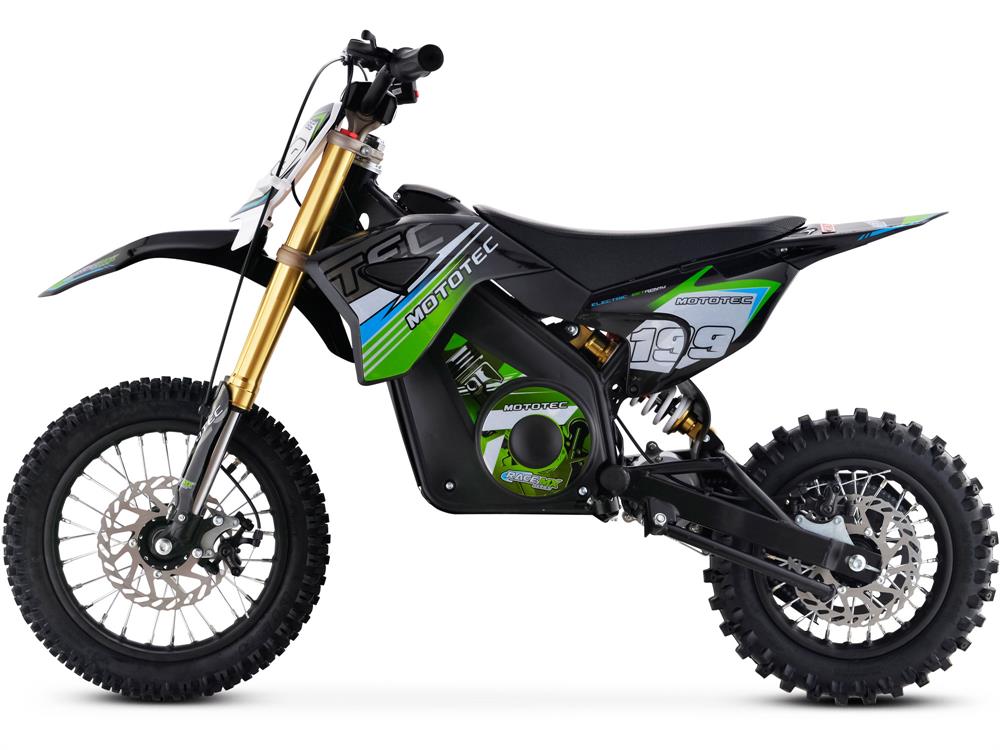 MotoTec 36v Pro Electric Dirt Bike 1000w Lithium - Green