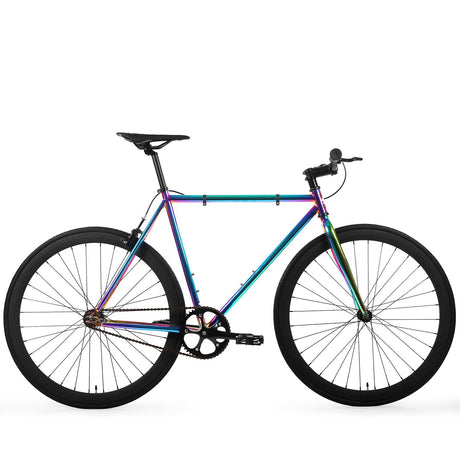 Golden Cycles GC-Oil Slick Single Speed Road Bike Steel Frame 700c Wheels Flip-Flop Hub