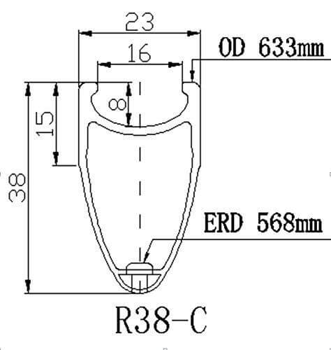 38mm Carbon Clincher Climbing Wheelset