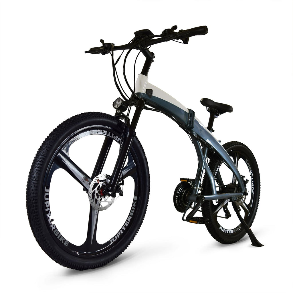 JupiterBike Summit Folding Electric Mountain Bike-White