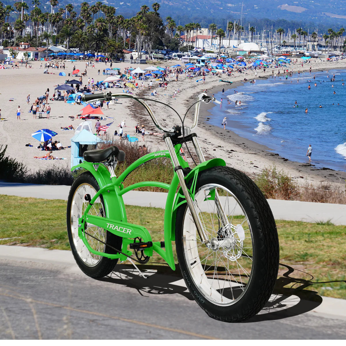 Tracer Santak GT 26" Chopper Stretch Cruiser Fat Tire Bike