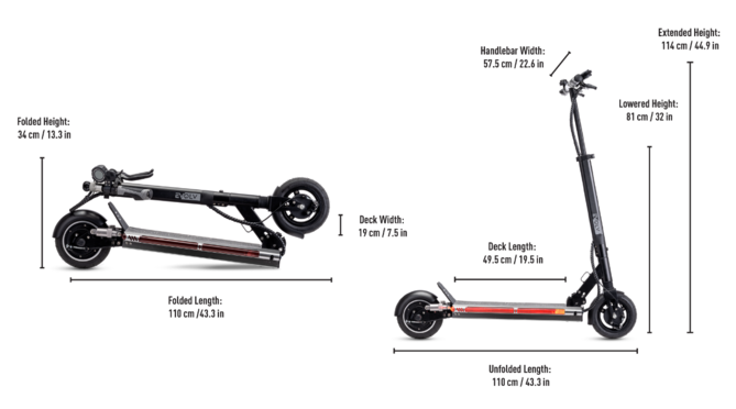 Evolv Tour 2.0 Electric Scooters - LG 48V 13 ah