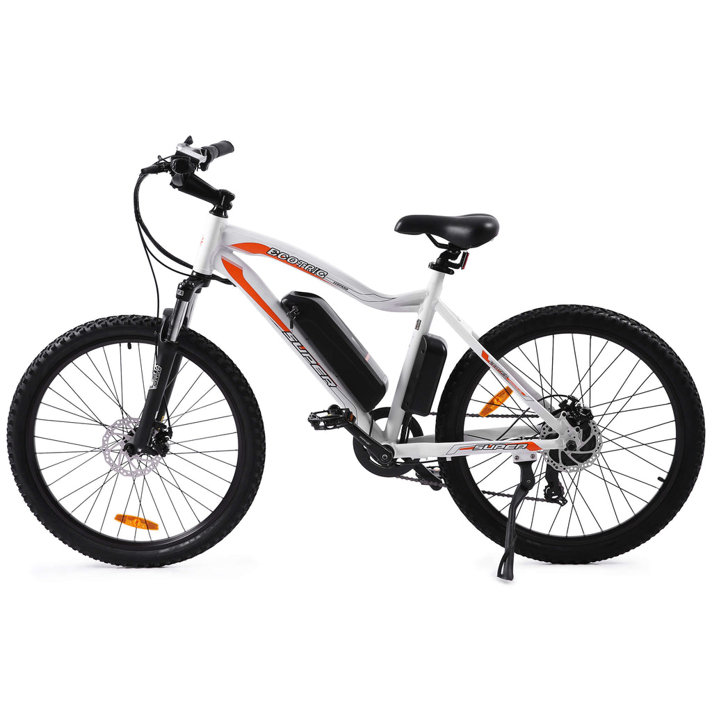 UL Certified-Ecotric Leopard Electric Mountain Bike - White