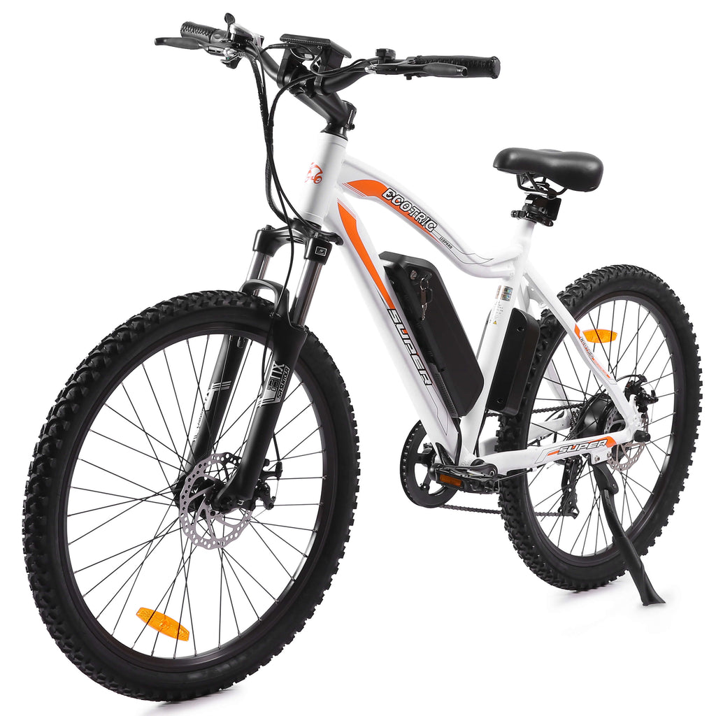 UL Certified-Ecotric Leopard Electric Mountain Bike - White