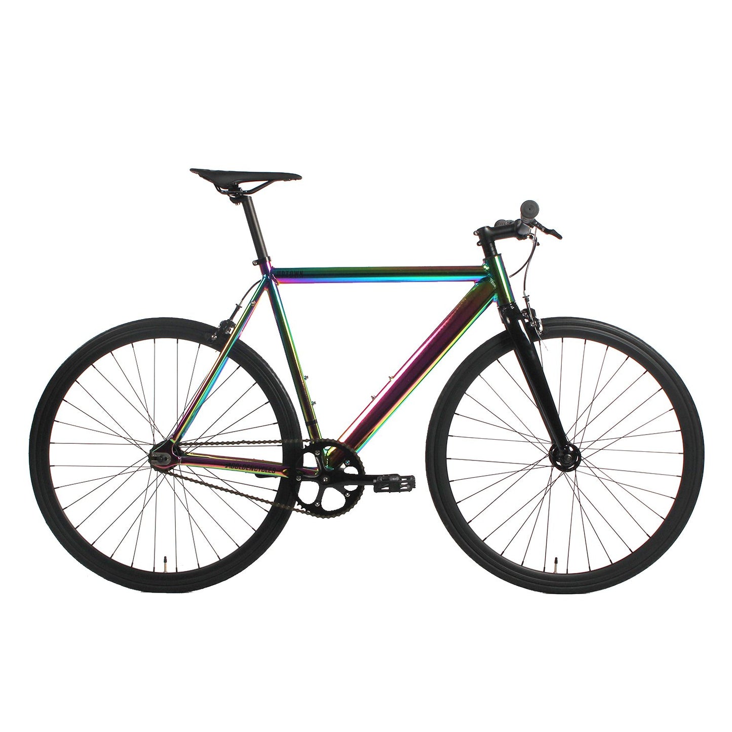 Golden Cycles - Uptown - Neo Chrome | Single Speed Road Bike | Single Speed Cycle | Fixed Gear Bike | Fixie Bike | Affordable Cycle | Track Bike | Golden Cycles | Bike Lover USA