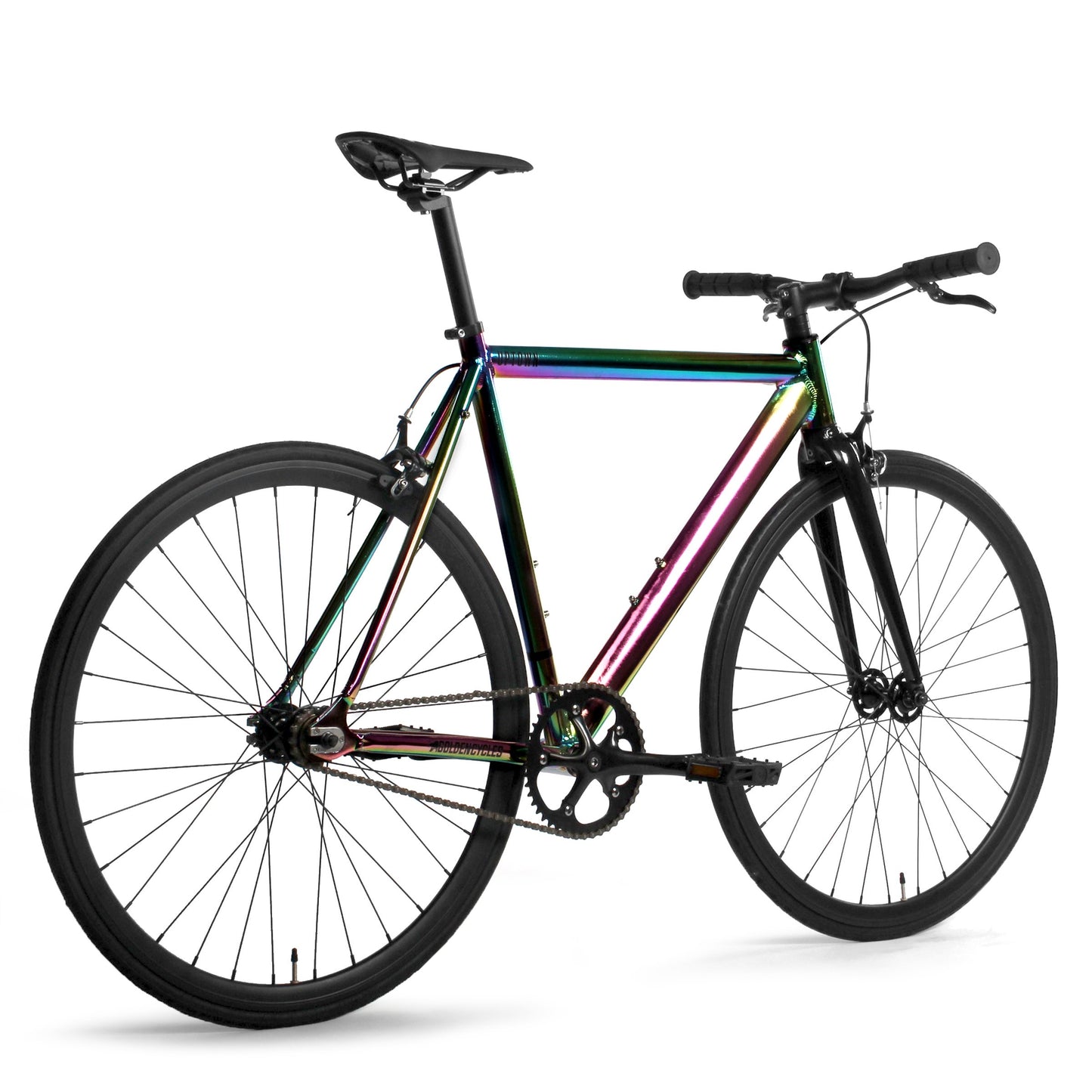 Golden Cycles - Uptown - Neo Chrome | Single Speed Road Bike | Single Speed Cycle | Fixed Gear Bike | Fixie Bike | Affordable Cycle | Track Bike | Golden Cycles | Bike Lover USA