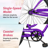 Tracer ACE-F 26" Beach Cruiser Bikes Single Speed for Women