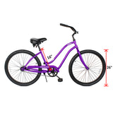 Tracer ACE-F 26" Beach Cruiser Bikes Single Speed for Women