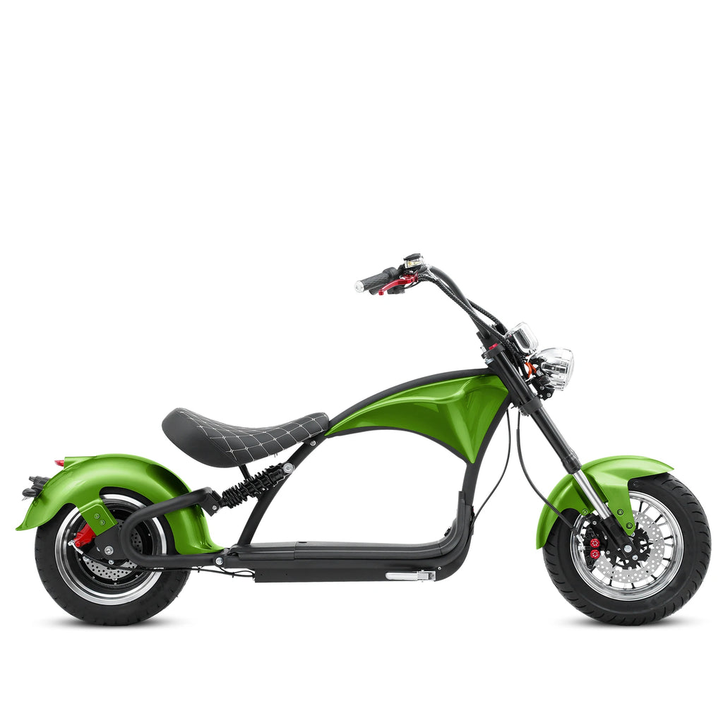 M1P Fat Tire Electric Citycoco Scooter - Apple Green
