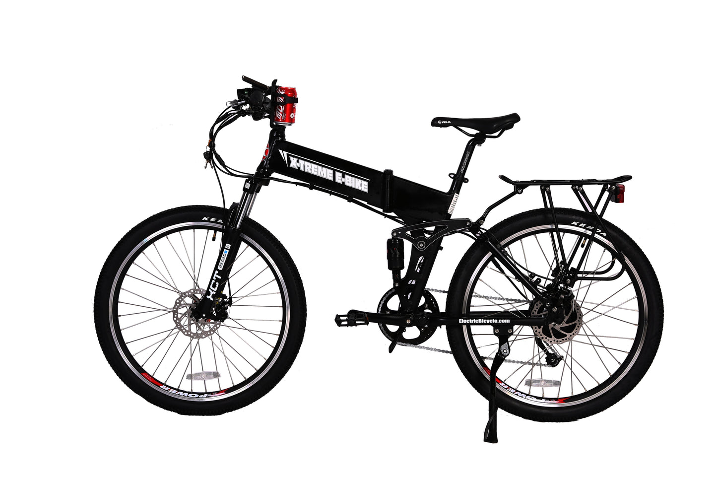 X-Treme Baja 48 Volt Folding Electric Mountain Bicycle-Black