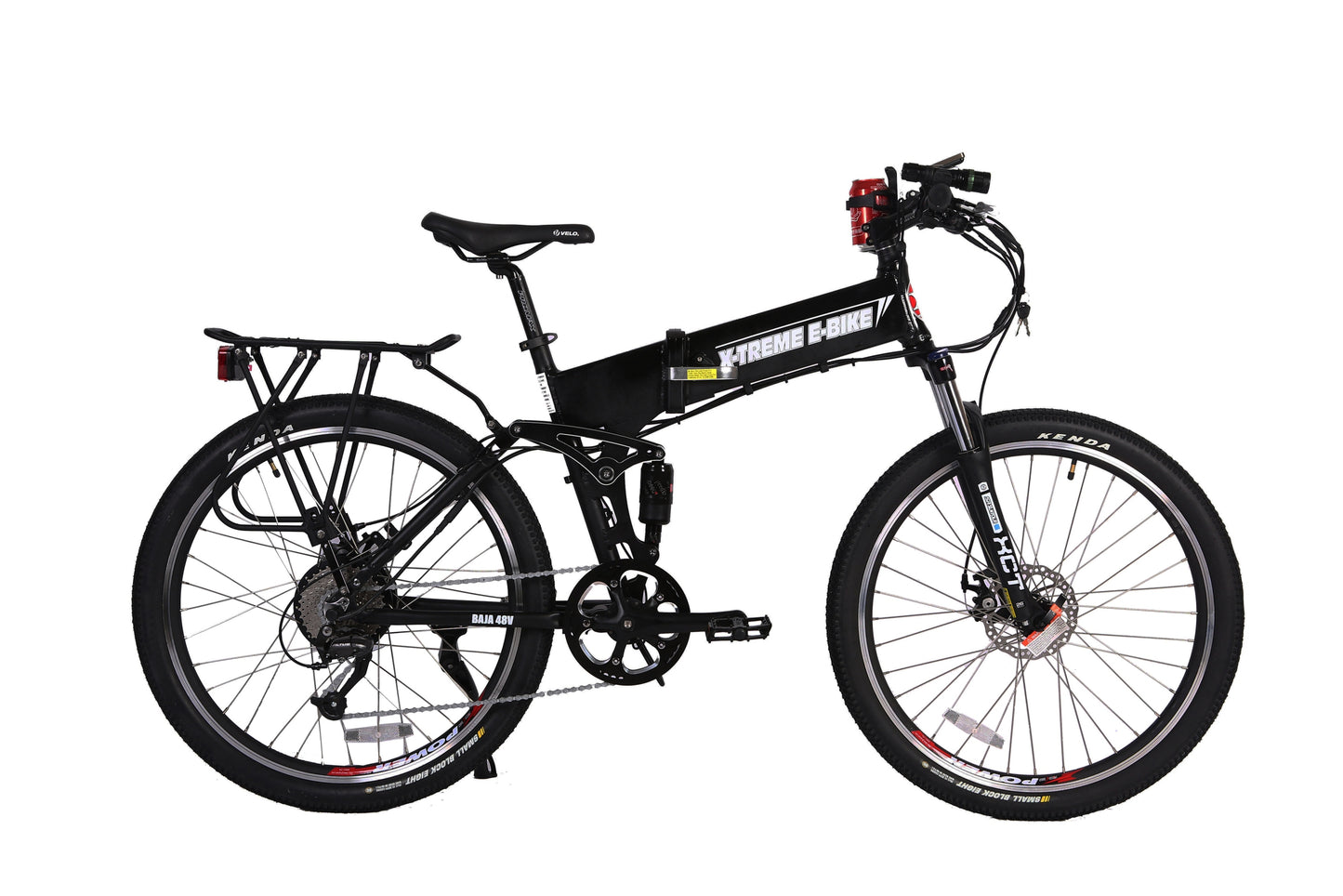 X-Treme Baja 48 Volt Folding Electric Mountain Bicycle-Black