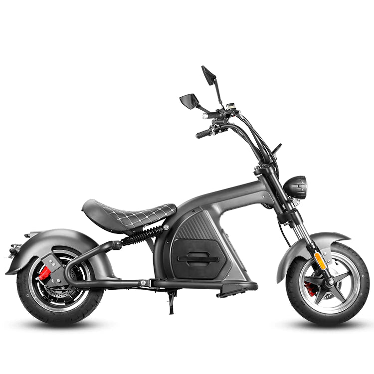 M8 Electric Chopper Scooter - Matte Black