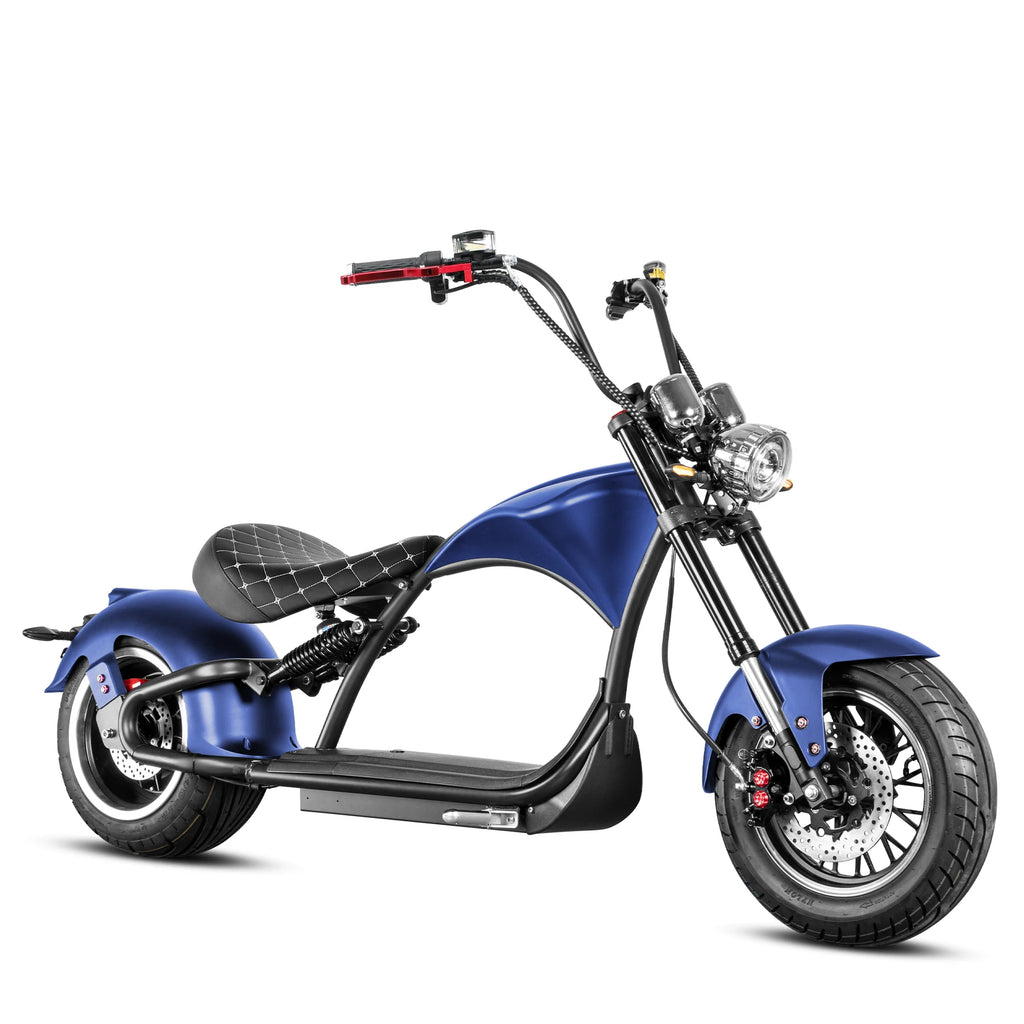 M1P Fat Tire Electric Citycoco Scooter - Blue