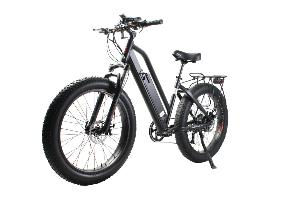 X-Treme Boulderado 48 Volt 10 Amp Fat Tire Step-Through Electric Mountain Bicycle-Black