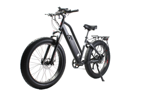 X-Treme Boulderado 48V 17Ah Fat Tire Step-Through Electric Mountain Bicycle 500W Rear Hub Motor 25 mph LiFePO4 Battery
