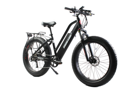 X-Treme Boulderado 48V 17Ah Fat Tire Step-Through Electric Mountain Bicycle 500W Rear Hub Motor 25 mph LiFePO4 Battery