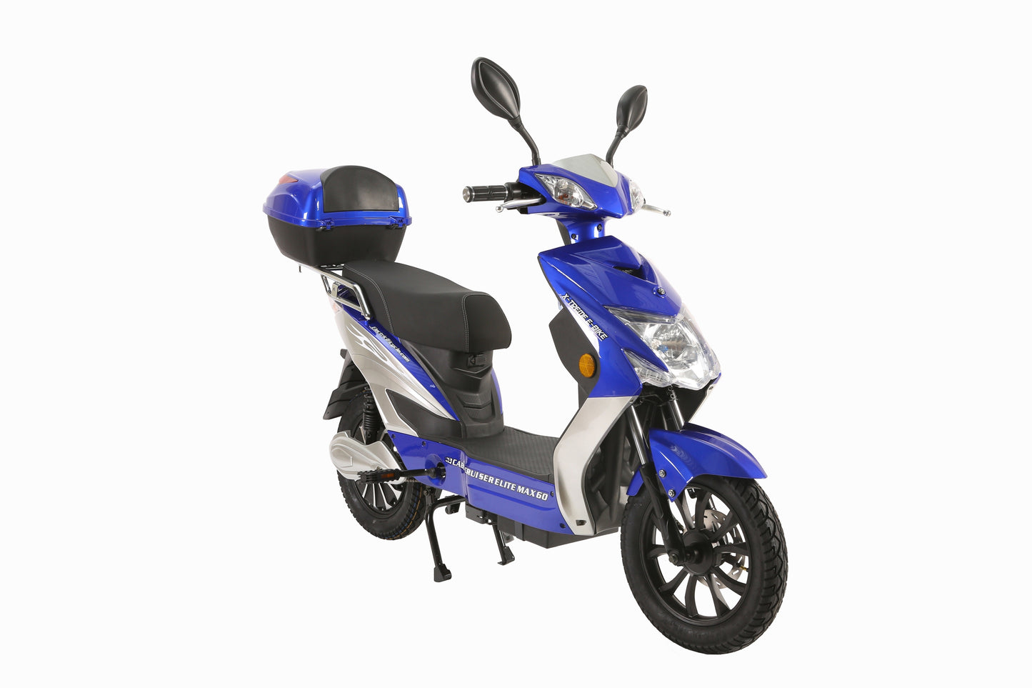X-Treme Cabo Cruiser Elite Max 60 Volt Electric Bicycle Scooter-Blue