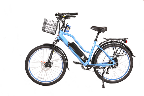 X-Treme Catalina 48V Electric Step-Through Beach Cruiser Bicycle 500W Rear Hub Motor 25 mph 48V 10.4Ah LiFePO4 Battery