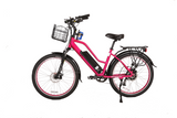 X-Treme Catalina 48V Electric Step-Through Beach Cruiser Bicycle 500W Rear Hub Motor 25 mph 48V 10.4Ah LiFePO4 Battery