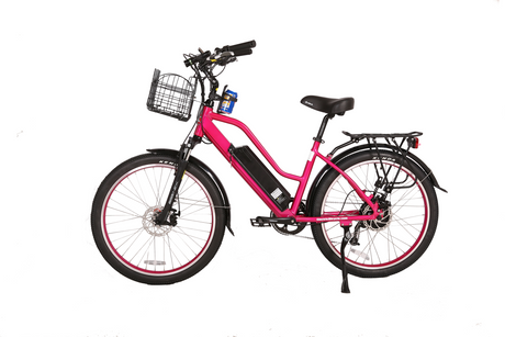 X-Treme Catalina 48V Electric Step-Through Beach Cruiser Bicycle 500W Rear Hub Motor 25 mph 48V 10.4Ah LiFePO4 Battery