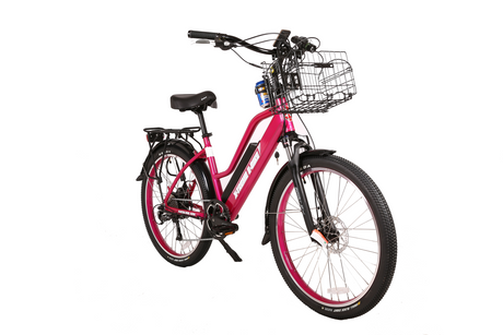 X-Treme Catalina 48V Electric Step-Through Beach Cruiser Bicycle 500W Rear Hub Motor 25 mph 48V 10.4Ah LiFePO4 Battery