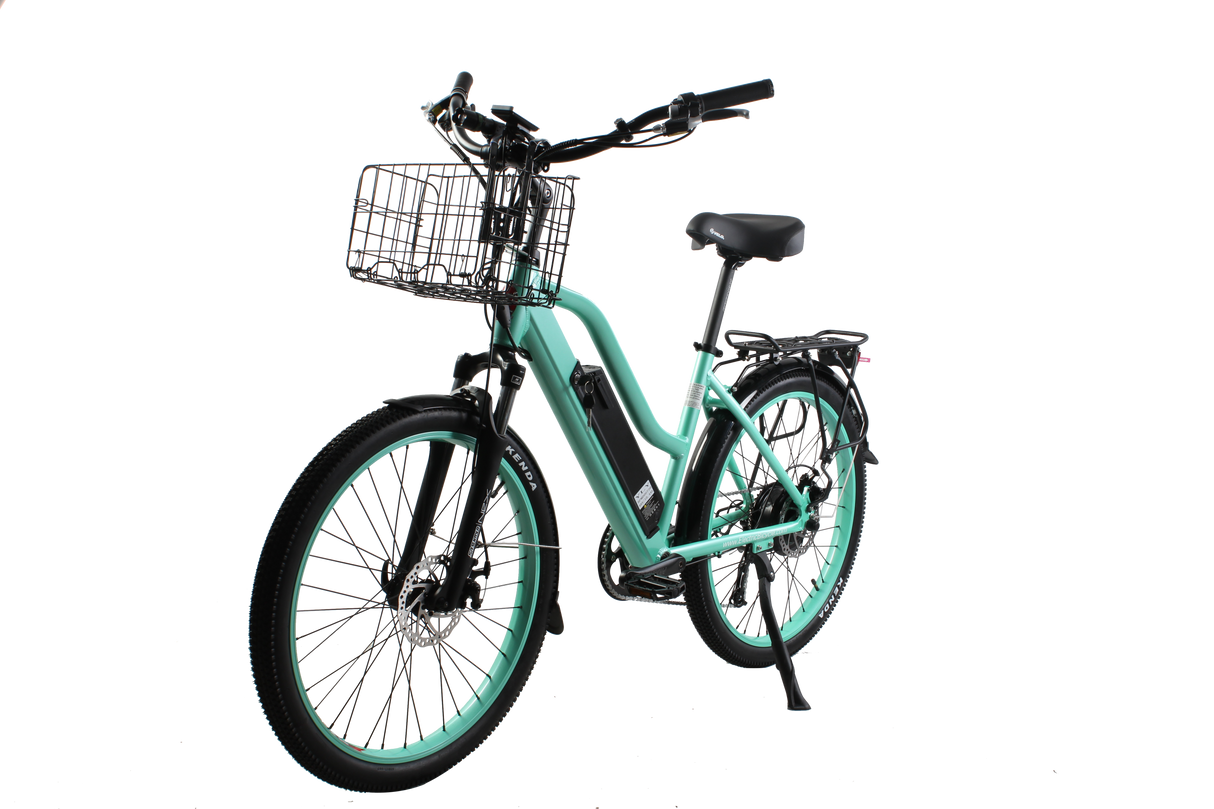 X-Treme Catalina 48V Electric Step-Through Beach Cruiser Bicycle 500W Rear Hub Motor 25 mph 48V 10.4Ah LiFePO4 Battery