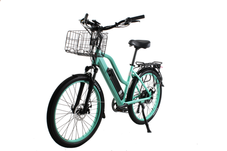 X-Treme Catalina 48V Electric Step-Through Beach Cruiser Bicycle 500W Rear Hub Motor 25 mph 48V 10.4Ah LiFePO4 Battery