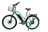 X-Treme Catalina 48V Electric Step-Through Beach Cruiser Bicycle 500W Rear Hub Motor 25 mph 48V 10.4Ah LiFePO4 Battery