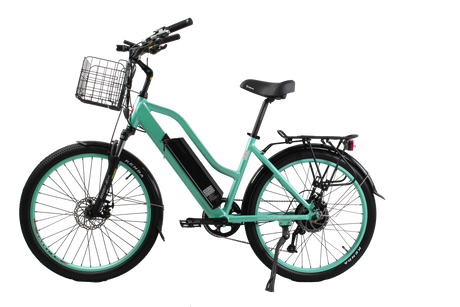 X-Treme Catalina 48V Electric Step-Through Beach Cruiser Bicycle 500W Rear Hub Motor 25 mph 48V 10.4Ah LiFePO4 Battery