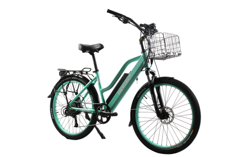 X-Treme Catalina 48V Electric Step-Through Beach Cruiser Bicycle 500W Rear Hub Motor 25 mph 48V 10.4Ah LiFePO4 Battery