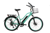 X-Treme Catalina 48V Electric Step-Through Beach Cruiser Bicycle 500W Rear Hub Motor 25 mph 48V 10.4Ah LiFePO4 Battery