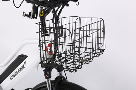 X-Treme Catalina 48V Electric Step-Through Beach Cruiser Bicycle 500W Rear Hub Motor 25 mph 48V 10.4Ah LiFePO4 Battery