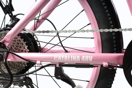 X-Treme Catalina 48V Electric Step-Through Beach Cruiser Bicycle 500W Rear Hub Motor 25 mph 48V 10.4Ah LiFePO4 Battery